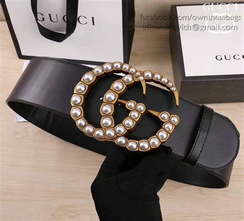 pink pearl gucci belt|gucci belt with pearl buckle.